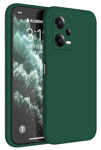 Topme Cover per Redmi Note 12 Pro 5G (6.67 Inches) Custodia Case, Protezione Della Pelle Della Custodia in Silicone Tpu - Verde scuro