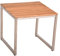 VARILANDO Gartenmöbel Serie, Teak aus 100% zertifiziertem nachhaltigem Anbau, Gestell Edelstahl gebürstet (Beistelltisch 45x45x40 cm)