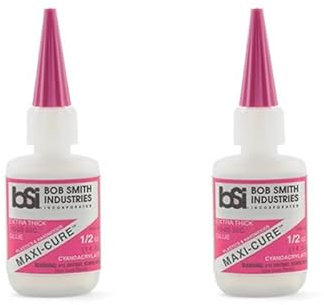 2 x Bob Smith Industries MAXI-CURE Extra Thick CA Glue (1/2oz) - BSI111
