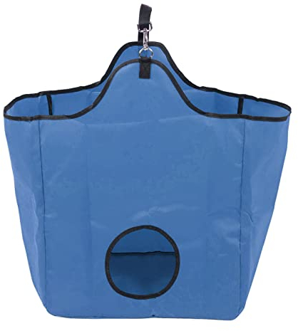 Ezweiji Pferde langsam füttern Heusäcke Mehrzweck 600D Oxford Tuch wasserdichte Beschichtung große Kapazität tragbare Heutasche (Blau)