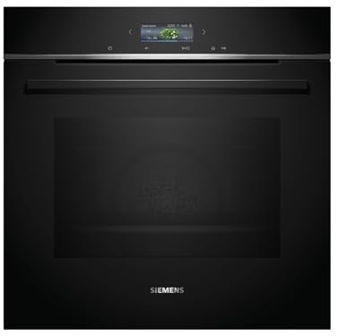 Siemens HB774G1B1, iQ700 - Forno da incasso intelligente, 60 x 60 cm, Made in Germany, colore: Nero activeClean Pirolisi & HumidClean Hydrolyse, Air Fry, programmi automatici, touch screen colorato