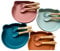 Ensemble repas personnalisé pour enfant : assiette à ventouse, couverts assortis - idéal pour bapteme et naissance - cadeau unique pour bébé - kit coffret diner en couleur bleu, un présent pratique.