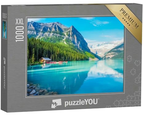 Puzzle 1000 Teile XXL „Die wunderschöne Natur des Lake Louise im Banff National Park, Kanada“ – aus der Puzzle-Kollektion Seen