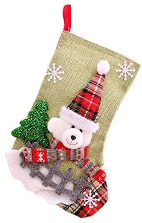 Weihnachtsstrümpfe Nikolausstiefel Weihnachten Geschenktaschen Hängende Strümpfe mit 3D Cartoon Katze und Welpe Personalisierter Nikolaussocke Schwarz Weihnachtssocken Kamin (S3-G, M)