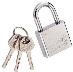 LUOFANG Cadenas en Acier Inoxydable de 30mm, boîte de Porte à Serrure Solide et Robuste, antirouille