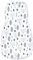 TupTam Baby Pucksack OEKO- TEX zertifizierte Materialien Swaddle Bag Wattiert Babyschlafsack 2.5 TOG unisex, Farbe: Wattiert 2.5 TOG/Füchse Weiß Grau, Größe: 0-3 Monate