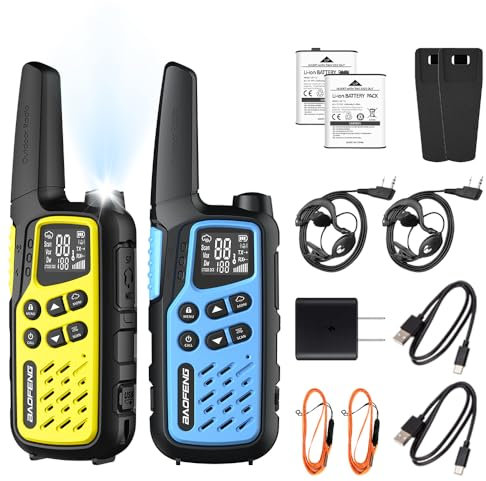 BAOFENG T25 PMR446 Funkgeräte Lizenzfreie 16 Kanäle CTCSS/DCS Dual Watch VOX Wiederaufladbare Walkie Talkies mit 1400mAh Akku für Erwachsene und Kinder für Abenteuer Wandern Radfahren (2 STK.)