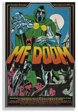 CTATOGE Mf Poster Doom Doomsday Album Comic Poster Leinwand Gemälde Wandkunst Bild Heimdekoration Druck für Schlafzimmer Wohnzimmer 40 x 60 cm Ungerahmt