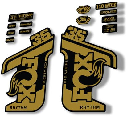 Fork Replacement Decal Sticker Compatibale for Fox 36 2021 Rhythm Series Gold (Matte)
