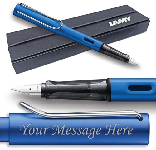 Lamy Al-Star Fountain Pen - Choose Colour/Nib Width (GIFT BOXED) - Engraving Available (Medium Nib, Ocean Blue)