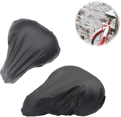Avagiaforu Sattelschutz Wasserdicht Fahrrad, 2 Stück Fahrradsattel Regenschutz, Fahrradsattel Überzug, Fahrradsitz Regenschutz, Sattelbezug Fahrrad, Regenschutz Fahrradsattel, Sattelüberzug