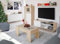 möbelando Wohnzimmer-Set >KIKUA Plus< Das Wohnzimmer-Set KIKUA Plus umfasst EIN TV-Board, Vitrinenschrank, Lowboard und Couchtisch in der eleganten Farbkombination Canadian Eiche/Artik Weiß