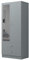 PALAKLOT 2 Door Mirrored Wardrobe with 2 Drawers | Matt Finish Modular Storage Cabinet with 3 Shelves & Hanging Rail | Space-Saving Bedroom Organizer 183x76x50 cm (Grey)