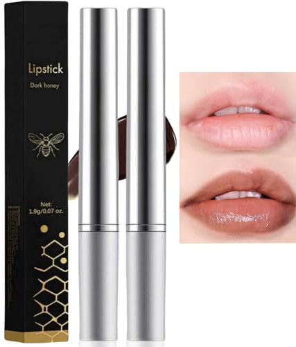 2PCS Al/most Lipstick in Black Honey,Tinted Lipstick Black Honey Lip Balm,Honey Lipstick,Black Honey Lipstick,Black Moisture Shine Lipstick,Hydrating Lipstick Lip Balm,Hydrating Formula Lip Balm