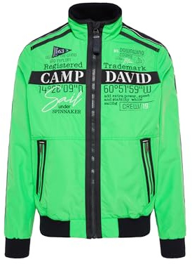 Camp David Herren Leichter Blouson mit Tapes und Artworks