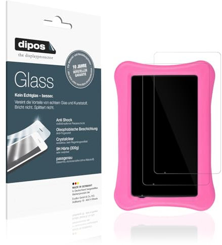 dipos I 2x Protector de Pantalla compatible con AWOW funtab 1001 10.1 Zoll Vidrio Flexible Cristal Proteccion 9H