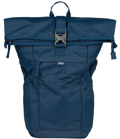 Baagl Rucksack Damen Herren – Rolltop Backpack Wasserdicht mit Laptopfach – Ergonomischer Roll Daypack für Arbeit, Uni, City & Freizeit – Moderner Rollrucksack, 29 l (Navy)