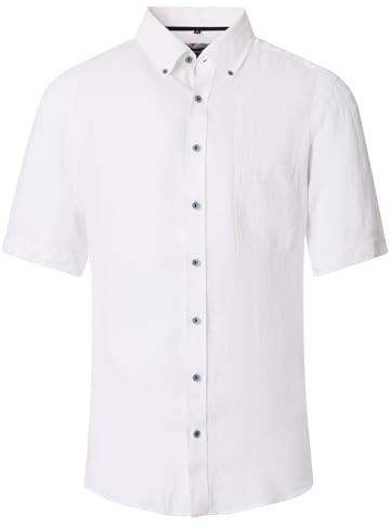 CASAMODA Leinenhemd Kurzarm Uni Casual Fit Short