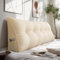 UIHECTA 2025 Neue GroßE Keilkissen, Kopfteil Dreieckskissen, Taillen RüCkenlehne, Lesekissen, FüR Bettcouch,Beige,L80*H50*W20cm