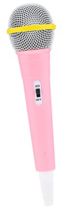 Yardwe Pink Plastic Mini Microphone Prop for Boys and Girls Interesting Microphone Model for Boy Girl Plaything for Stage Performance