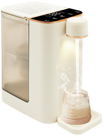 3L Heißwasserspender, Heißwasser Sofortspender mit Kindersicherung und Nachtlicht, Electric Kettles Instant Hot Water Dispenser, Wasserspender, für Einschließlich Wohnungen, 27x 19 x 26cm, Milchweiß