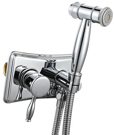 Set spruzzatore per bidet WC a parete con valvole di miscelazione dell'acqua calda e fredda, accessorio per personalizzare il set di bidet spruzzatore per uso quotidiano