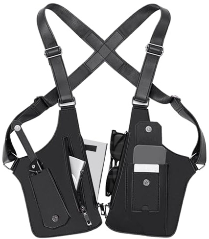 Leder-Schultertasche, verstellbare, diebstahlsichere, versteckte Unterarmgurttasche mit Mehreren Taschen, Anti-Taschendieb-Umhängetasche