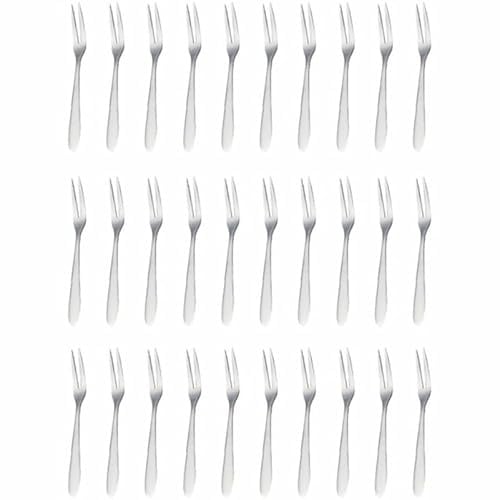 SHINEOFI 30 Piezas Tenedores De Frutas De Acero Inoxidable Tenedores Postre Para Frutas Tartas Aperitivos Y Ensaladas Utensilios De Cocina Para Fiestas Bodas Y Banquetes