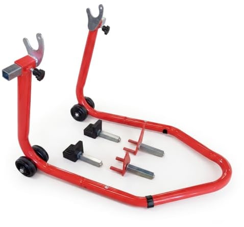 Motorradständer 2-in-1 vorne hinten Universal + austauschbares Zubehör | Stand Motorrad Paddock