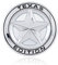 DSYCAR Durchmesser 3 3D Metall TEXAS EDITION Stern Auto Emblem Bagde Aufkleber Decals für Universal Autos Motorrad Auto Styling Dekorative Zubehör (Silber)