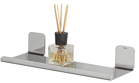 Tiger Colar Ablage zum Kleben, 30 cm, Edelstahl poliert, mit integrierter Klebefolie zur Montage ohne Bohren