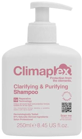 Climaplex Clarifying & Purifying Shampoo - Deeply Cleansing & Purifing the hair from Pollutants - Adds shine, volume and softness -250ml