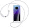 mtb more energy Handykette kompatibel mit Huawei Mate 20 Pro (6.39'') - weiß+grau gestreift - Smartphone Hülle zum Umhängen - Anti Shock Full TPU Case