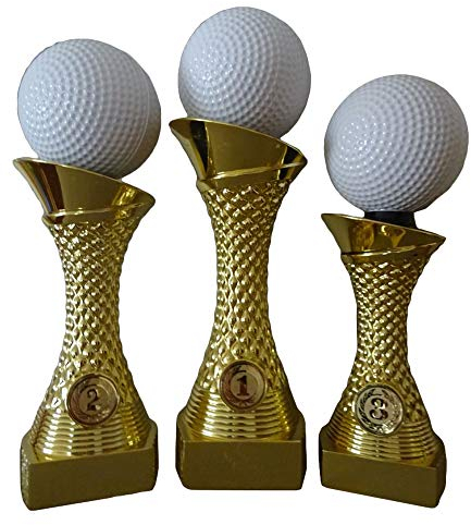 RaRu 3er-Serie Golf/Minigolf-Pokale mit Ihrer Wunschgravur (X101G3)