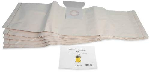 Lot de 10 sacs d'aspirateur de qualité supérieure pour Kärcher NT 501 / NT 551