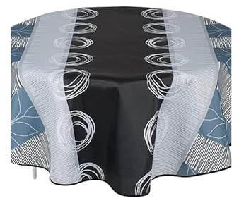 Villages de Provence Rechteckige schmutzabweisende Tischdecke - Faltenbeständig und 100% Polyester - Rot - 240x150 cm - Zazou - 6/8 Besteck - Innen oder Außen - Esstisch, Küche oder Garten