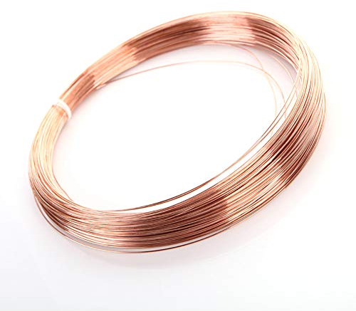 XMRISE blanker Kupferdraht Coil Schnur Einzel massiver Kupferdraht Elektrische 99,9% Reine Natur industrielle Rohstoffe 10m,diameter0.1mm