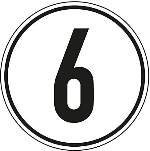 Aufkleber Geschwindigkeits-Schild 6 km/h Folie gemäß StVZO § 58 | Ø5-30cm Made in Germany, Größe: Ø5 cm