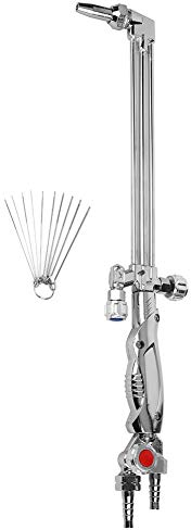 Torche coupe oxy-fuel portative EVTSCAN 18,5 pouces, acier inoxydable à trois tubes, vannes individuelles, pour la coupe métaux industriels, le soudage, la fabrication