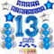 Luftballons 13 Geburtstag Junge deko blau, Geburtstagsdeko 13 Jahre Junge Dekoration, Ballon 13. Geburtstag Junge blau, Deko 13. Geburtstag Luftballons,Tortendeko 13. Geburtstag Junge kuchen deko