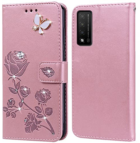 PKQTOP Cover per TCL 20 5G/20L Custodia,Carta Fessura, Supporto Stand,Silicone TPU,Flip Protettiva Case per TCL 20 5G/20L(6.67)