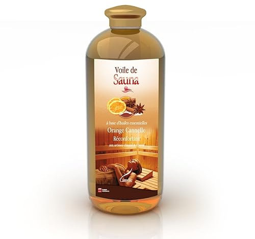 Camylle - Sauna-Aufguss Orange Zimt - Ausgezeichneten Sauna-Aufguss aus Hochwertigen und Naturreinen Ätherischen Ölen - Wohltuend mit warmen und würzigen Aromen - 1000ml