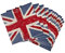 Smiffys 52613 Papierservietten, Union Jack, Vintage-Stil, bedruckt, Unisex, Erwachsene, Rot, Blau und Weiß, Einheitsgröße