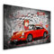 Kunstgestalten24 Leinwandbild Porsche 911 Pop Art Autobild Wandbild Abstrakt Kunstdruck Wanddeko XXL Wandekoration Gemälde Deko Bilder Modern Art Bild Kunst Leinwand