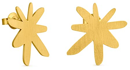 GOLDENE OHRRINGE MIRÓ JEWELRY | Entworfen von Joidart | Miró-Kollektion | 24 Karat vergoldetes Metall mit Kaltemaille