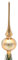 Lauschaer Christbaumschmuck - Christbaumspitze matt Gold mit Glitter Dekor in Weiß-Gold, Ornamente, Länge ca. 28 cm