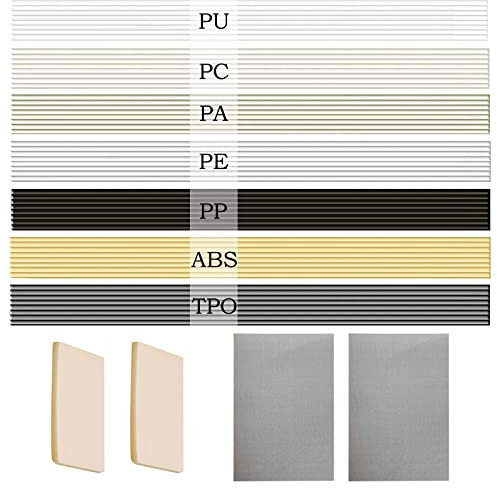 60 Stück Kunststoffschweißdraht PE PP ABS PC PU PA TPO Kunststoff Schweißstäbe, Kunststoff Schweißstöcke Schweißdraht für Kunststoff Schweißen Reparatur, Länge 330 mm