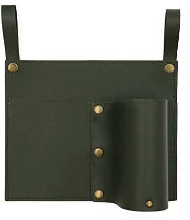 Fiorky Armlehne Stuhl Seitenorganizer for Outdoor Camping, Klappstuhl Seitentasche PU Leder Armlehne Hängeorganizer Tasche mit Knopf Camping Stuhl Zubehör
