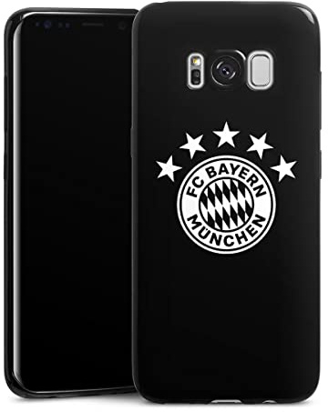 Slim Case extra dünn kompatibel mit Samsung Galaxy S8 Silikon Handyhülle schwarz Hülle FC Bayern München transparent FCB
