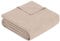 Ibena Charlotte Bio Strickdecke 140x200 cm - 100% Baumwolle, Made in Germany, Baumwolldecke mit Struktur beige